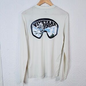 New VINEYARD VINES Men's sz Small Shirt Long Sleeves Off White Ski Goggles Dunes